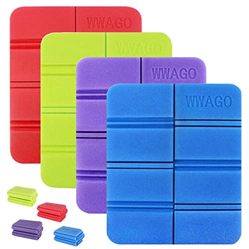 AISHOW 4 Piezas Esterilla Plegable Cojin Esterilla Camping Espuma Cojines Asiento Impermeable Alfombrilla Termica Plegable Portátil Almohadilla