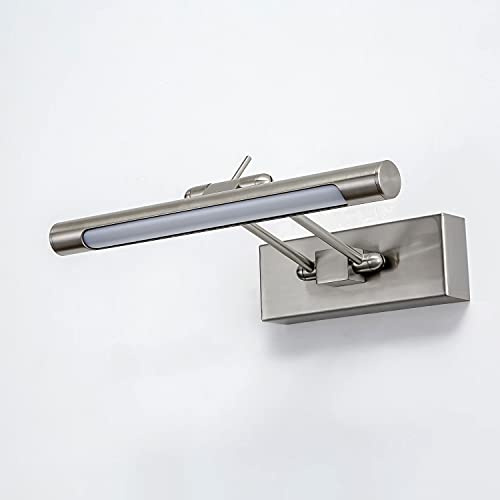 Klobvtt Lámpara frontal de espejo LED Luz de imagen ajustable Aplique de pared de baño, luces de arte de brazo recto Iluminación de visualización de imagen, lámparas frontales de espejo de gabinete pa