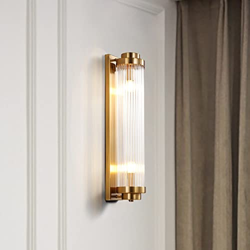 HWSY Crystal Glass Wall Light Living Room Bedrooms Luxury Wall Lighting Creative Geometry Design E14x2 Metal Decorative Wall Lamp For Aisle TV Backdrop Cafe Kids Room Wall Sconce Interesting