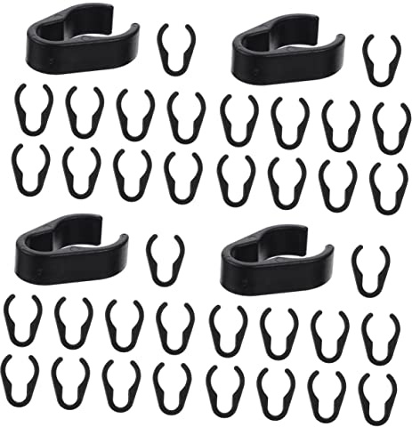 ibasenice 40pcs Plastic Clips Mic Cable Clips for Microphone Cable Organizer for Gaming Mic