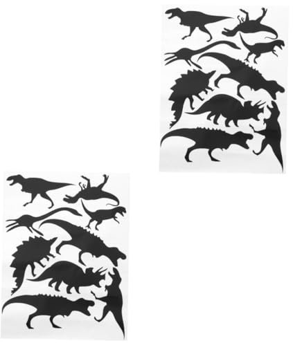 Toyvian 2 Blätter Wandtattoo Dinosaurier Wandaufkleber-Dekor Dinosaurier Wandtattoo Wohnkultur Hintergrund Wandtattoos Tapeten für zu Hause niedlich schmücken Wandgemälde PVC