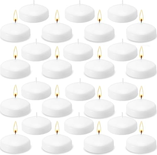 Aamdkcyu 72 Pack 2-Inch Floating Candles - Perfect for Weddings and Events - White