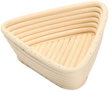CIYODO 2stücke Dreieckiger Brotkorb Gärkorb Aus Rattan Backkorb Handgewebt Brotbackwerkzeug Mit Antihaftbeschichtung Abdeckung Khaki