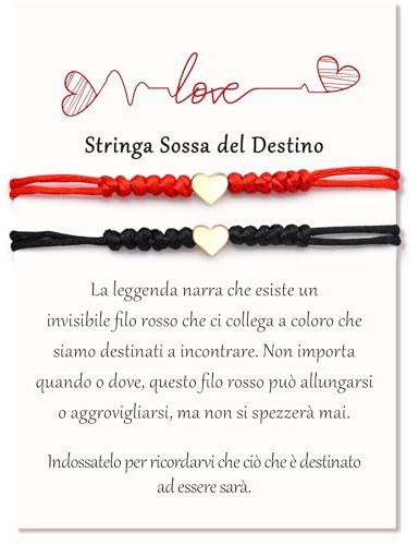 XIANGLONGY 2 Pezzi di Filo Rosso del Destino, Braccialetti Rossi Regolabile, Bracciale Filo Rosso del Destino, Amuleto Della Possessione, Unisex, Comodo da Indossare, Alla Moda e Versatile (Stile B)