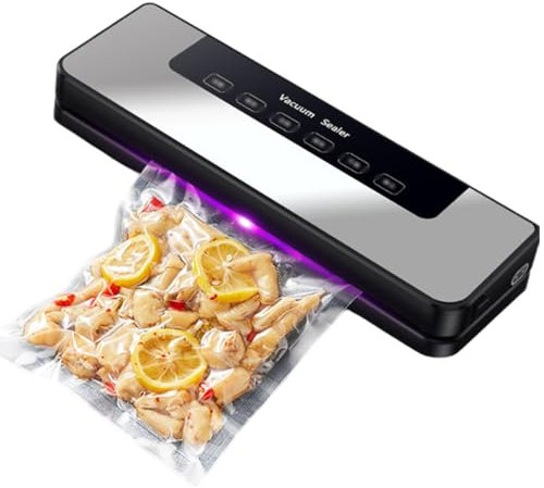 YSFHYAN Household Smart Food Vacuum Sealer,Fresh-Keeping Vacuum Sealer Machine,Small for Home and Commercial Use Vacuum Sealers,65 kpa Suction,30 cm Extended Seal,for Preserving Kitchen Food