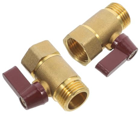 Gadpiparty 2 Stück Gas Kugelhahn Dn15 1/2 Zoll Messing Innen Und Außengewinde Absperrventil Für Gas Und Wasserinstallation Schnellkupplung Sicher