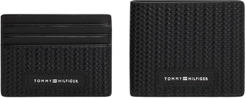 Tommy Hilfiger Herren Geschenk-Set Mini Geldbeutel und Kartenetui, Schwarz (Black), Einheitsgröße