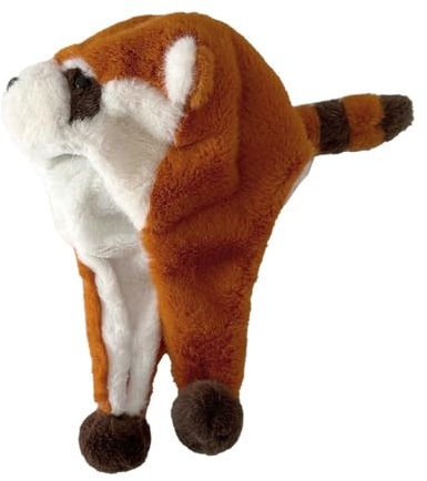 KMGDM Kindermütze mit Ohrenklappen für Herbst und Winter, niedlicher kleiner Panda-Hut für Outdoor, Reisen, Skifahren, winddicht, Ohrenschutzkappe, Orange