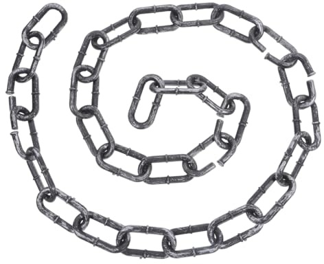 Hemobllo Halloween Fake Chain Prop 39 Inch Lightweight Plastic Chain Decoration for Costume Accessories Cosplay Party Haunted House