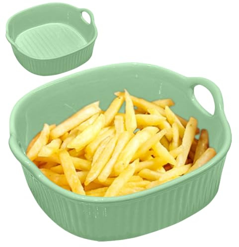Auflaufform Keramik, Auflaufformen quadratisch 18,5 x 17 x 6 cm | 650 ml Kleine Auflaufform mit Griff, Backform, Ofenform für Lasagne Tiramisu Aufläufe, Heißluftfritteuse Zubehör