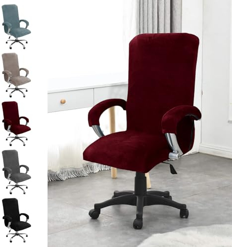 YushengTai Samt Bürostuhl Bezug, Stuhlhussen mit Armlehne, Sitzbezug Bürostuhl, Hohe Lehne Sitzbezug, Gaming Stuhl Bezug, Hussen für Stühle mit Armlehnen, Abnehmbare, Elastische