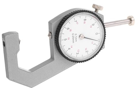 Toyvian Misuratore di spessore micrometrico: misuratore per la lavorazione di e chitarre - strumento di misurazione professionale con design antivibrazioni per uno spessore preciso del materiale
