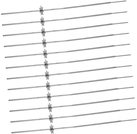 HEMOTON 20pièces Brochettes Barbecue Acier Inoxydable Lot Pour Cuisson Viande Crevettes Poulet Légumes Rotation Automatique