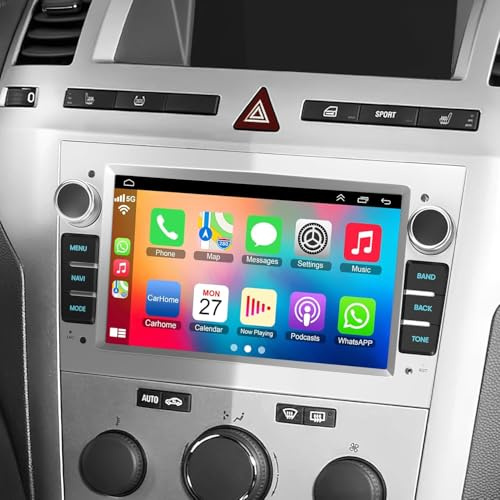 HD Touchscreen Car Radio for Opel/Vauxhall Corsa Astra Antara, Android 13 System, 2GB RAM + 64GB ROM, Opel Radio Support Wireless CarPlay & Android Auto, GPS Navigation & Bluotooth-Silver