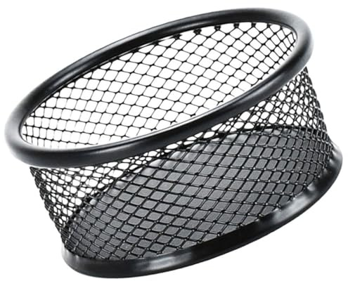 Uonlytech Organisateur de Trombones en Fer à Repasser Maille Porte-Trombones Noir 1 Pièce Support de Bureau Empilable pour École et Fournitures de Rangement D’Articles D’Étude