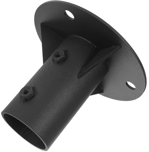 NUSITOU Brida de Poste de Cerca Metálica Base de Montaje de 52 MM para Terrazas y Buzones, Incluye Tornillos para Instalación Rápida y Sencilla