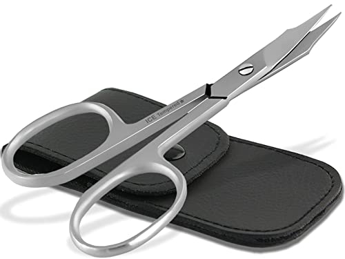 Premium Nagelschere Nagelhautschere Kombi-Schere mit Turmspitze aus rostfreiem Edelstahl Hautschere mit extra feiner Spitze Maniküre Pediküre Schere für Fingernägel und Fußnägel