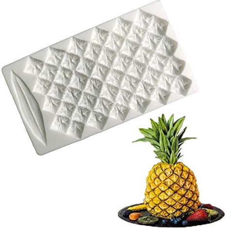 DUBENS Fondant Silikon Form Cookies Schokolade Mould Ice Cube Gebäck Candy Kekse Formen Küche Backen Kuchen Dekoration Werkzeuge (Ananas)