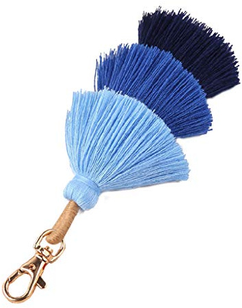jiheousty Handgemachte Frauen Bunte Boho Pom Pom Quaste Tasche Charme Schlüsselanhänger Mode Jewerly