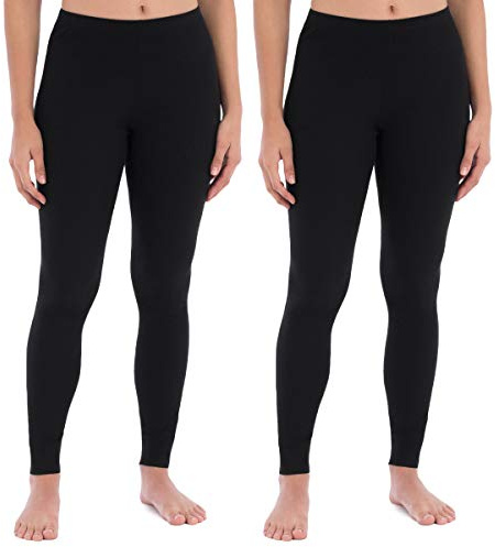 Fruit of the Loom Women's Micro Waffle Thermal Bottom, Medium, Black/Black