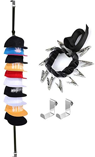 SALICEHB New Baseball Cap Rack Huthalter Rack Home Organizer Aufbewahrungstür Schrank Kleiderbügel Aufbewahrungsorganisator Hutaufhänger für Tür