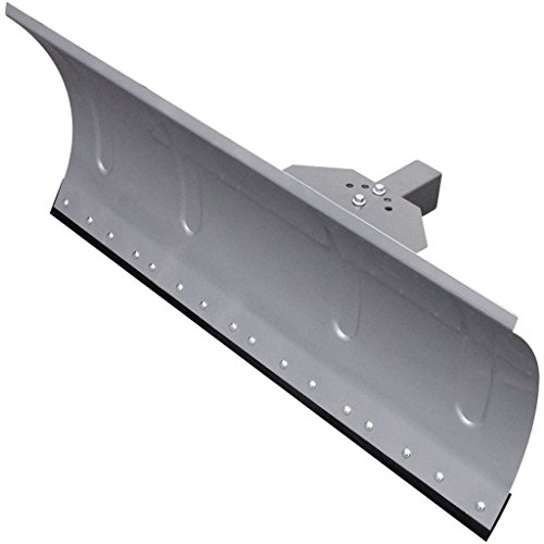 Susany Universal Schneepflug Schneeschild Einstellbar in 5 Winkeln Räumschild für Rasentraktor oder Einachsermaschinen Silbern 100×44 cm