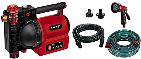 Einhell Gartenpumpe GE-GP 1145 ECO (1100 W, max. 4500 l/h, max. 4.8 bar, Wassereinfüllschraube, Vorfilter, inkl. Adapter, inkl. 5-tlg. Zubehör-Set)