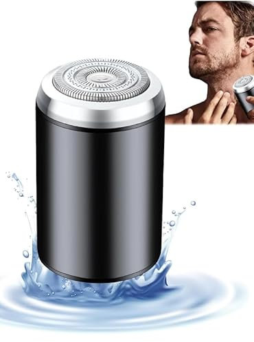 2025 Elektrischer Rasierer Herren, Tragbarer Mini Elektrorasierer, USB Wasserdicht, 2 in 1 Shaver für Zuhause und Reisen (Schwarz)