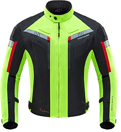 Veste Moto Homme Hydrofuge 4 Saisons avec CE Protections | Oxford 600D, 4 protections CE amovibles, Coupe-vent, Doublure Thermique, détails réfléchissants, Coupe Réglable