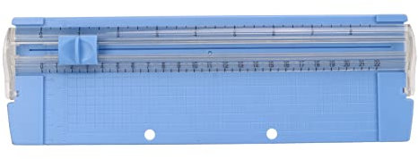 Papierschneider, Tragbarer A4-Papierschneider, Papierschneider mit Sicherheitsschutz und Seitlichem Lineal, Fotomesser für Bastelpapier, A4-Papier, Gutscheinetiketten und Karton