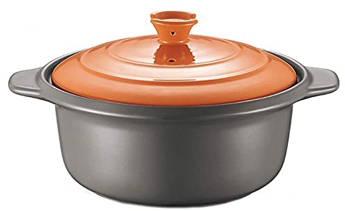 Cocotte, cocotte avec couvercle, cocotte de riz en argile for usage domestique, cocotte à soupe en céramique résistante aux hautes températures, cocotte de viande mijotée for feu ouvert, for ragoût/ch
