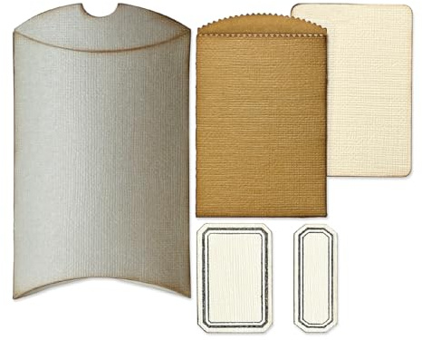 Sizzix Thinlits Stanzschablonen-Set, 5-teilig, Kissenbox und Tasche von Tim Holtz 666568