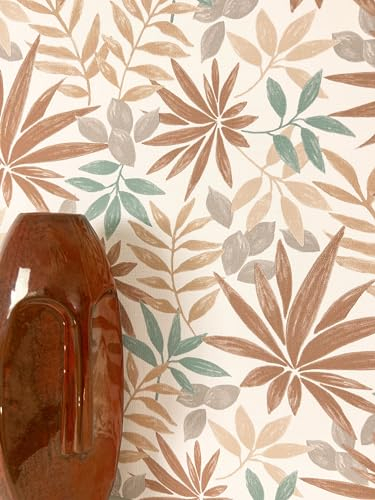 Newroom Tapete Bunt Vlies Dschungel - Tropisch Palmenblätter Modern Floral für Wohnzimmer Schlafzimmer