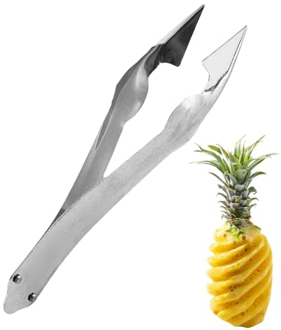 Strawberry Corer Remover, Pineapple Eye Peeler, Strawberry Huller Stem Remover, Pineapple Corer and Slicer Tool, Stainless Steel Fruit Corers, Kitchen Gadget Tweezers Peeler Utensil Clip