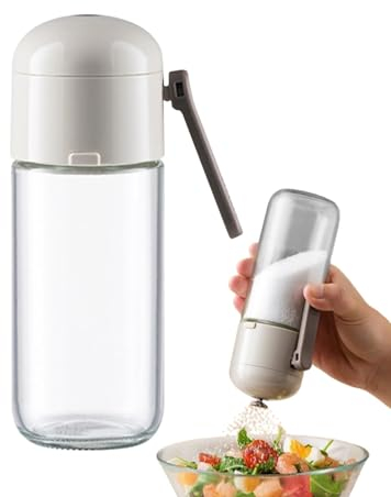 Anulely Récipient à sel pour plan de travail, saupoudreuse à épices | Boîtes à sel quantitatives anti-fuite de 0,5 g, bouteille d'épices portable en forme de presse, récipient à sucre pour cuisinière,