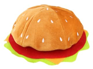 HENBRANDT Lustiger Hut für Erwachsene, lustiges Geschenk für Junggesellenabschied, Junggesellinnenabschied, Geburtstagsparty, Kopfbedeckung, Einheitsgröße, Pizza, Hamburger, Kostüm, Zubehör, Neuheit