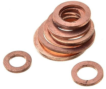 BUGUUYO 200stücke Teiliges Kupferdichtring Sortiment Ölablassschraube Dichtung Unterlegscheiben Set Für Motorrad Hydraulik Benzintank Sumpfanschlüsse Mit Hochwertigem Kupfermaterial