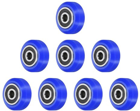 QUARKZMAN 8 Stück 3D Drucker Rad mit 625RS Linearlager, 3D Drucker Pom Rolle Kunststoff Riemenscheibe für 3D Drucker, Blau