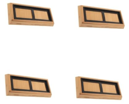 Mikikit 4sets Whetstone Storage Holder for Sharpener Base Kitchen Sharpening Stone Stand Whetstone Base for Wetstone Knife Sharpener for Kitchen Use