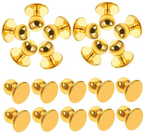 SEWACC 100 Stück einheitliche knöpfe des kochs kochjacken knöpfe kleidungsknopf Hosen mit Knöpfen Quiltnadeln Tasten Kochknöpfe selber machen Annähen von Knöpfen als Ersatz Plastik Golden