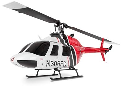 Amewi Bell 206 PRO brushless CP-Helikopter 6-Kanal 6G RTF RC ferngesteuert, Weiß/Rot