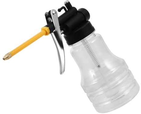 Cabilock Engine Oil Dispenser Bottle 250ml Hand Pump Oiler Can with Long Spout Refillable Lubrication Machine Bottle for Vehicle Maintenance and Home Use