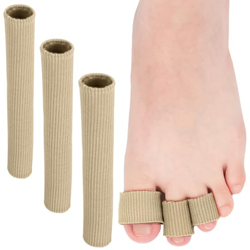 JEYORZY 3 StüCk 3 Größen Zehenschutz Silikon,Schneidbar Zehen Kissen Tube,Toe Cushion Tube,Zehenkappen Pad,Gel Zehenpolster,Schlauchbandage Druckschutz für Kissen Mais, Blasen, Schwielen
