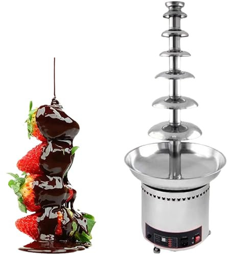 Fontana di cioccolato elettrica a 4/5/6/7 livelli, grande fontana di cioccolato con funzione di fusione e funzione di mantenimento del calore, per dippare frutta, marshmallow e altro ancora ,7Tier