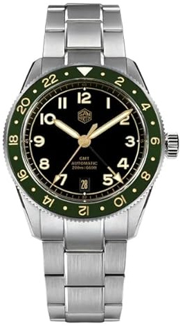 TACTICAL FROG San Martin Uhren für Herren SN0140W NH34 Uhrwerk Automatik-Tauchuhr 38mm Herrenuhr 20Bar Wasserdicht Saphirglas Leuchtend Mechanische Armbanduhr