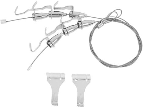 Gatuida 2pezzi Filo Per Appendere Quadri Metodo Di Sospensione Per Quadri Corda Per Esposizione Di Hardware Per Esposizione Argento Regolabile Affidabile Semplice Installazione Applicazion