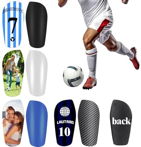 Uniqora schienbeinschoner personalisiert, personalisierte Fußball-Schienbeinschützer mit Bild/Text - leicht, langlebig und komfortabel, unverzichtbar für Spieler Aller Niveaus