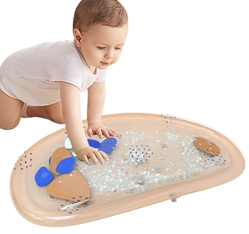Tummy Time Vattenmatta - Sensorisk Vattenmatta För | Pedagogiska aktiviteter För Hem Strand Påsk Handdukar