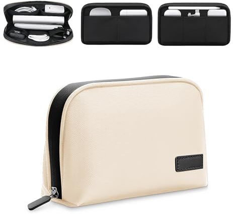 Vbvbip Sac de rangement pour appareils électroniques de grande capacité – Étui de rangement de câbles de voyage technique pour chargeur, banque d'alimentation, câbles, écouteurs, accessoires