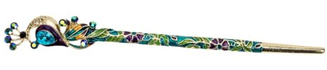 Blue Alloy Hair Stick Chinese Hairpin Chopstick for Women Girls | Hair Bun Accessories, Hair Accessories for Smooth to Protect Hair and Decorate Hairstyle, Retro Simple Elegant